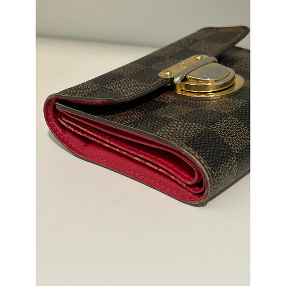 Louis Vuitton Koala Damier Ebene Canvas Trifold Wallet Vintage Designer Paris LV - Picture 6 of 16